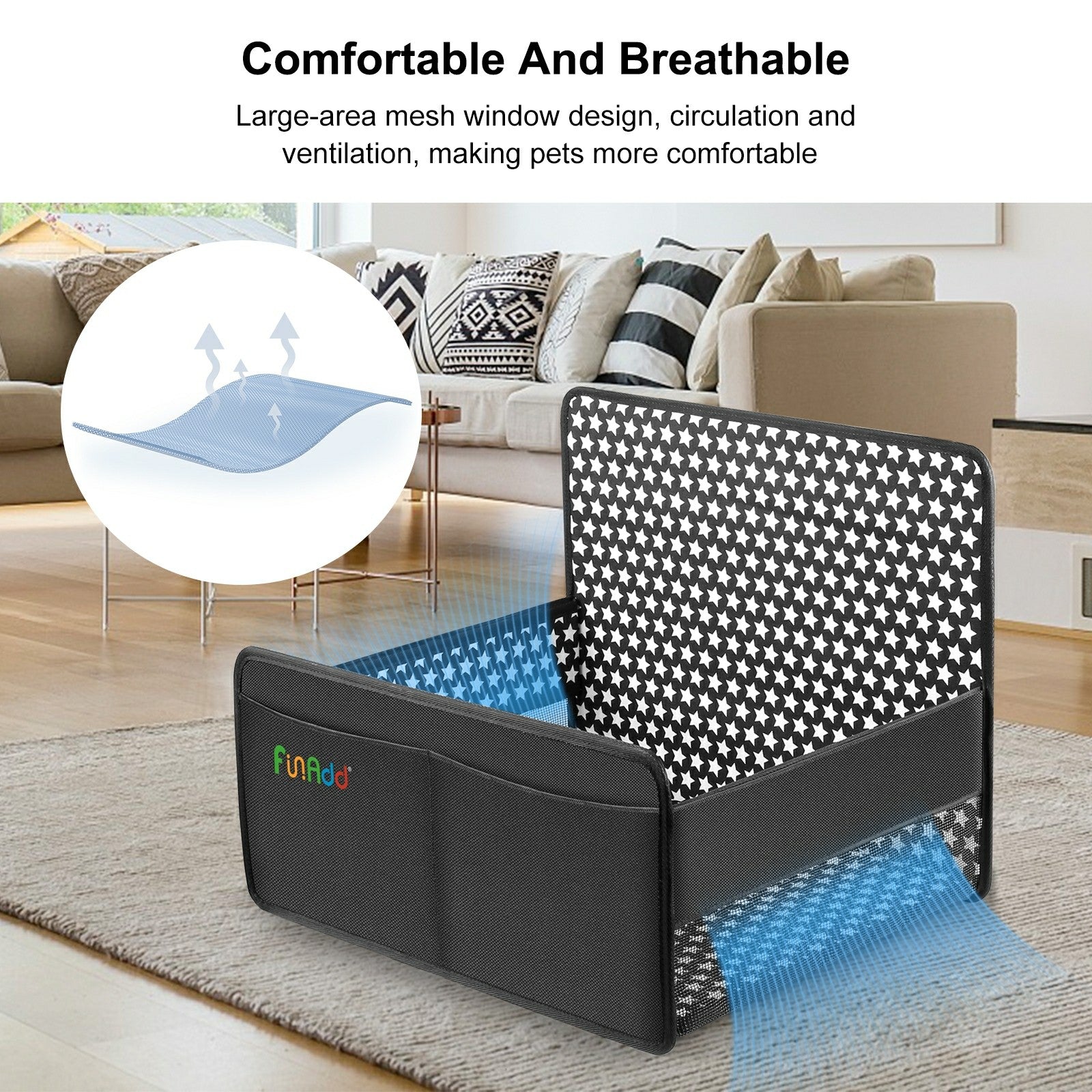 FUNADD FA2003 Anti-dirt Car Trip Pet Safety Seat Breathable Dog Cat Nest FUNADD FA2003 Anti-dirt Car Trip Pet Safety Seat Breathable Dog Cat Nest